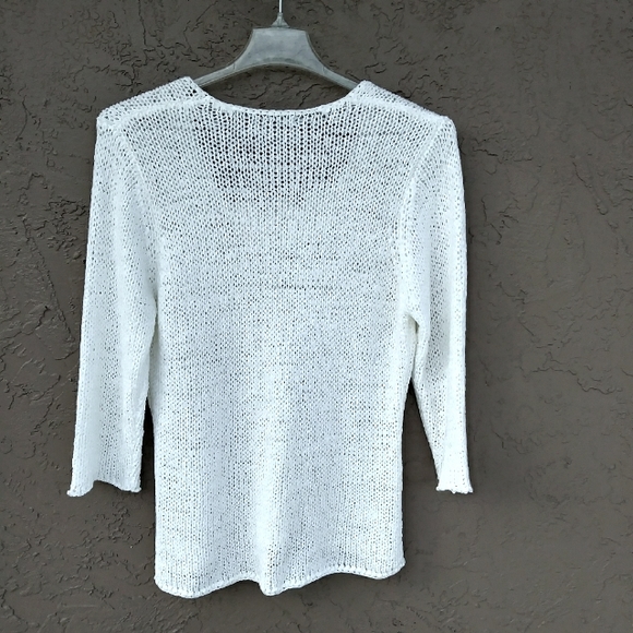 SYDNEY EASTON SWEATER OPEN KNIT TUNIC LONG SLEEVED - Picture 5 of 8